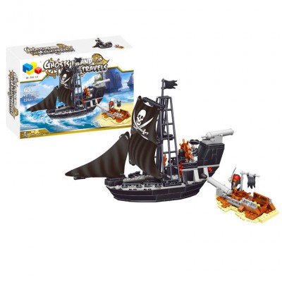 1184 Pcs Diy Kids Building Blocks Toy Boat Fast Ship Blocks Black Pearl Legoingly Pirates